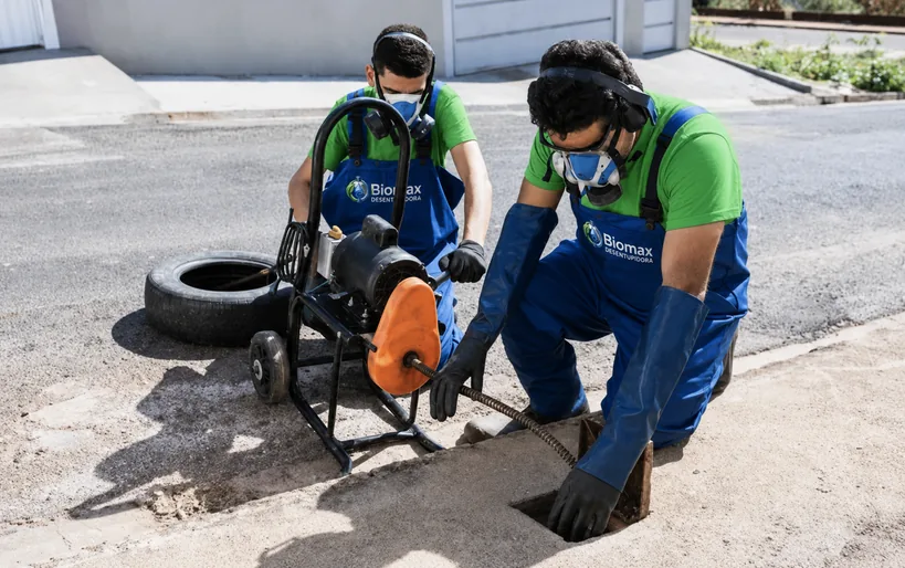 Desentupimento de esgoto com equipamento profissional Biomax